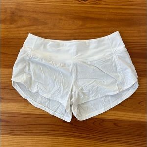 white lululemon shorts size 2